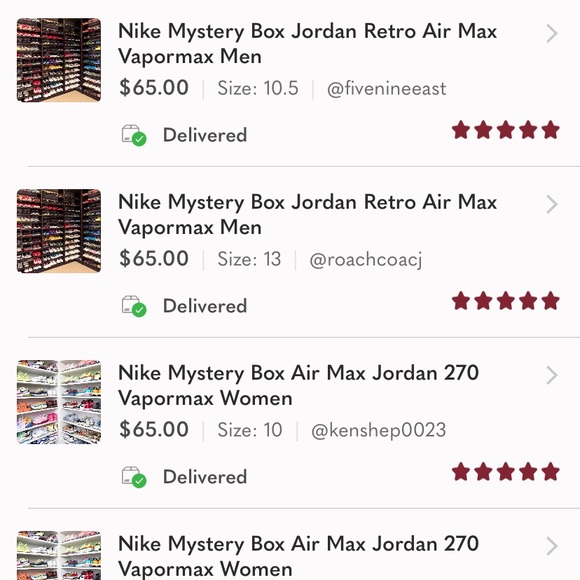 Nike Mystery Box Jordan Retro Air Max Vapormax Men - Picture 8 of 10